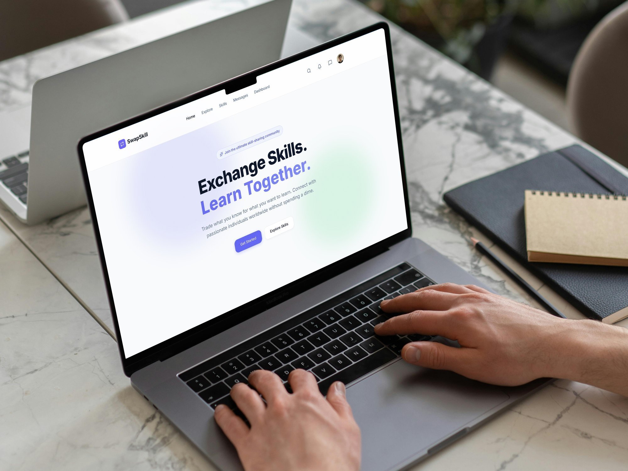 SkillSwap web app hero